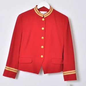 **NAUTICAL STYLE  JACKET** RED & GOLD
